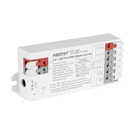 Miboxer E3-RF 2 in 1 LED RF Controller 12V-24V RGB/RGBW & RGB+CCT
