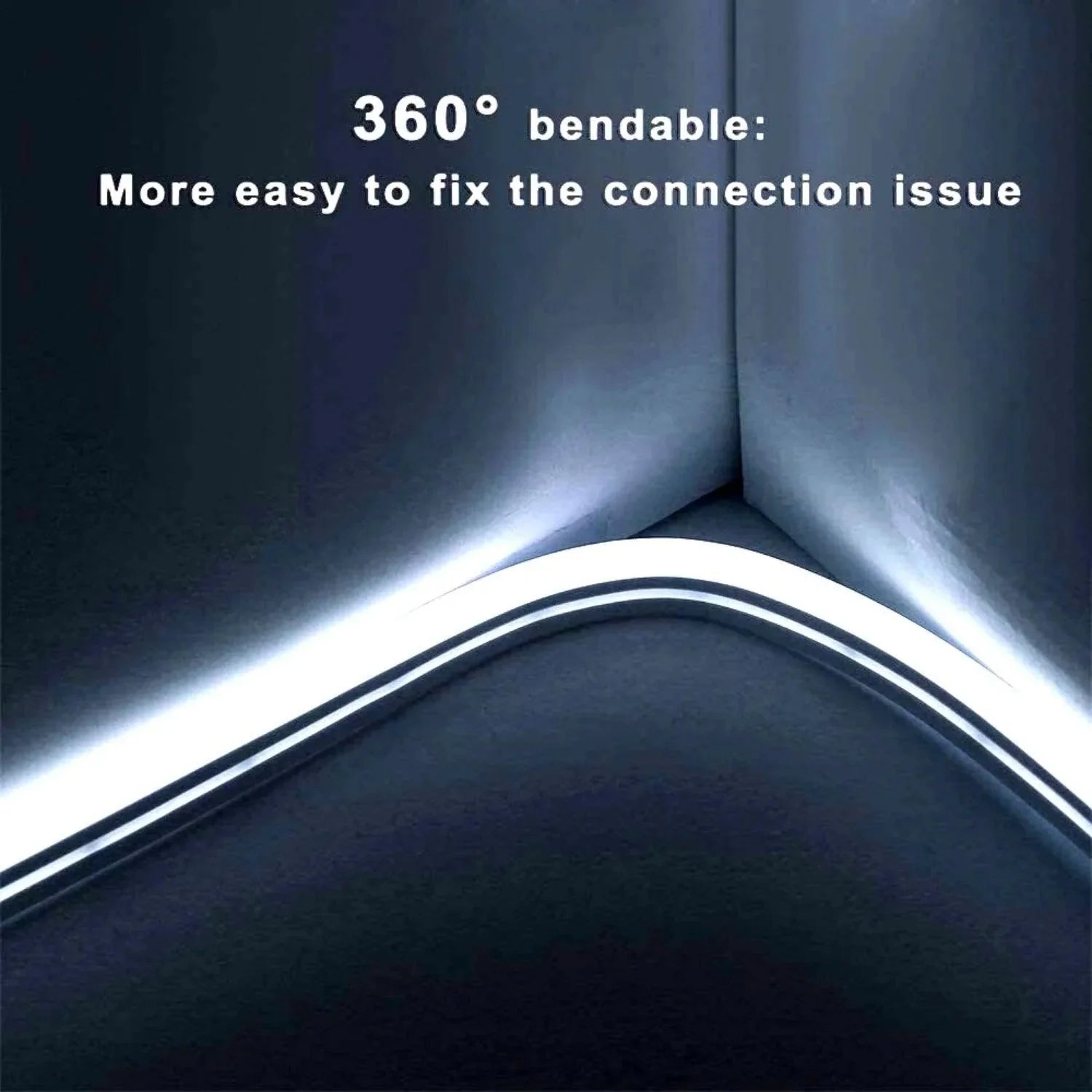 Cool White Neon Flex 6000K DC 12V IP65 Waterproof 8x16mm 120 LEDs/M Only - ATOM LED