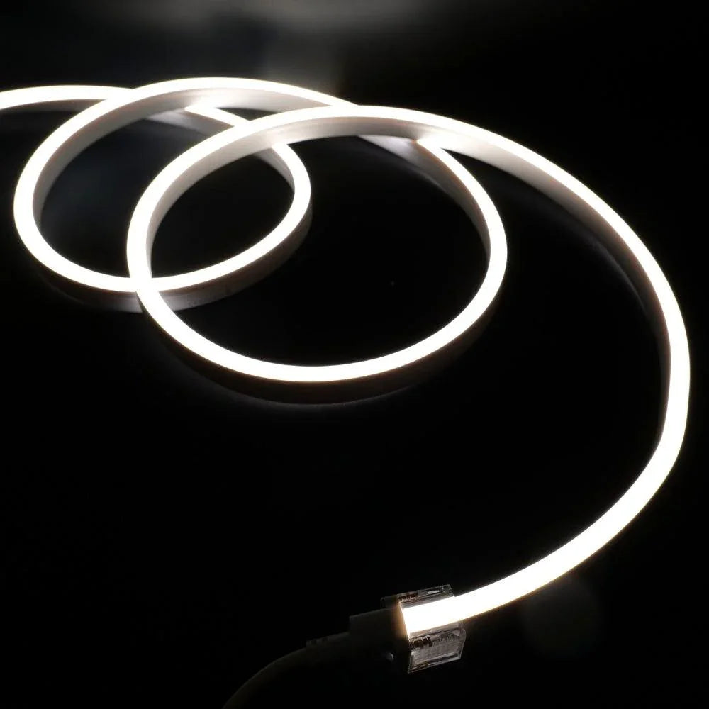Natural White LED Neon Flex 4000K 24V 10x20mm IP68 Waterproof 20m
