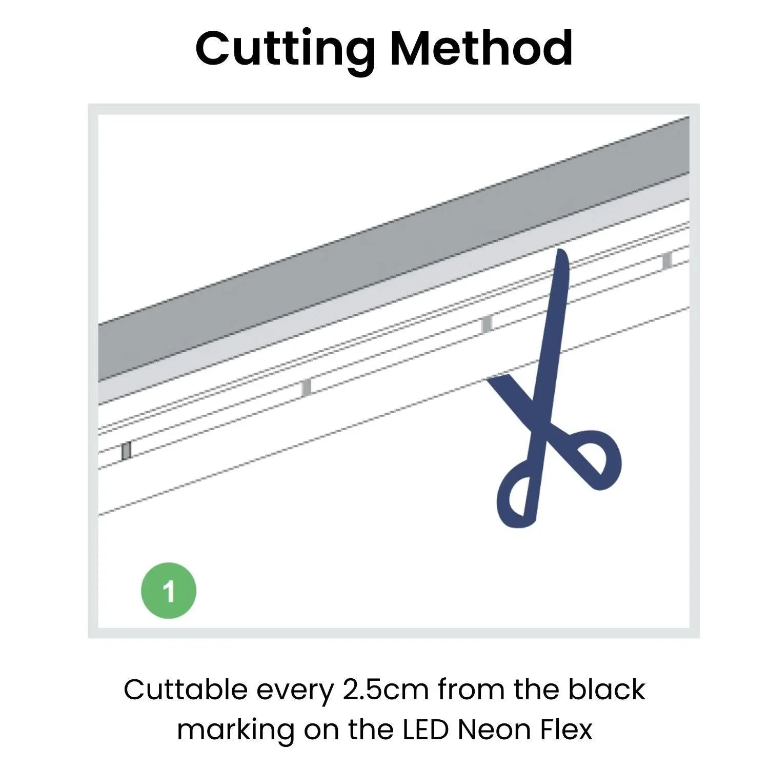Mini Cool White Neon Flex 6000K 12V 6x12mm 120LEDs/m IP65 2.5cm Cut - ATOM LED