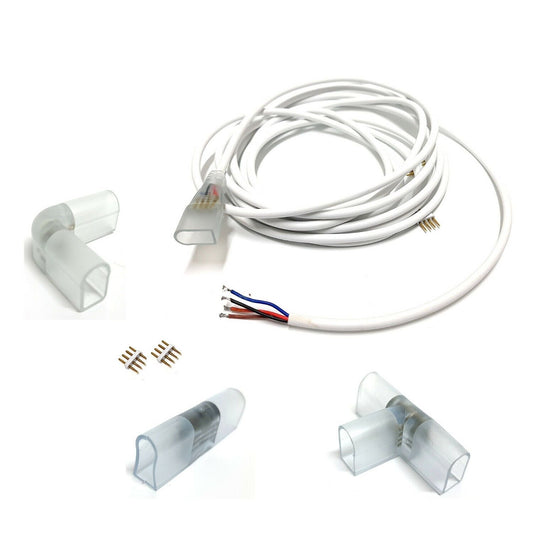 RGB LED Strip 60 LEDs/m 220V 240V Accessories 4pin T/ L/ Corner Straight Connector - ATOM LED