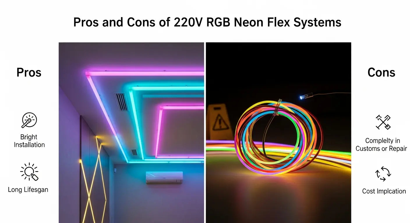 Pros and Cons of 220V RGB Neon Flex Systems