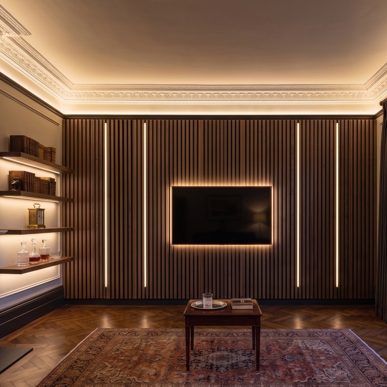 acoustic panel lights and media wall lights
