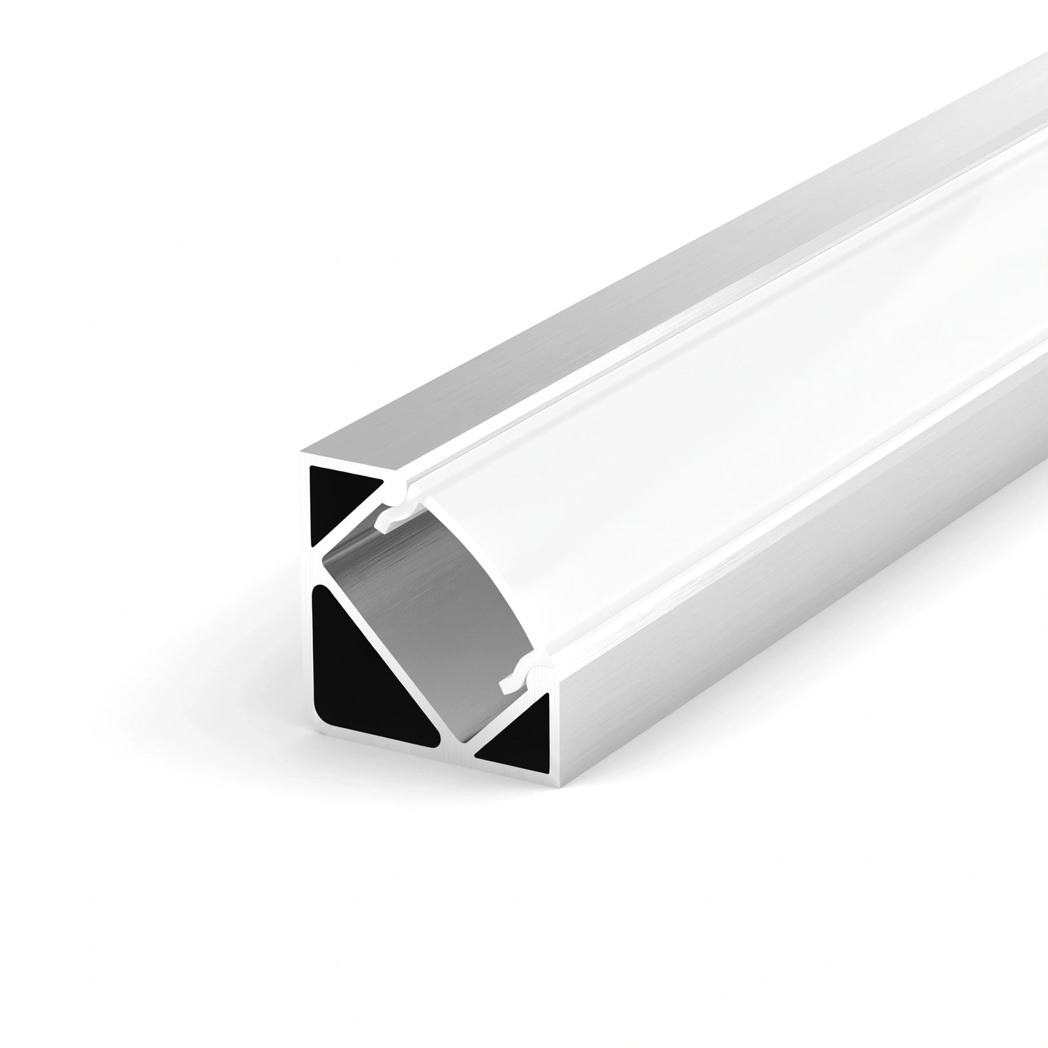 Aluminium corner LED profiles with opal diffusers, 16x16mm and 19x19mm