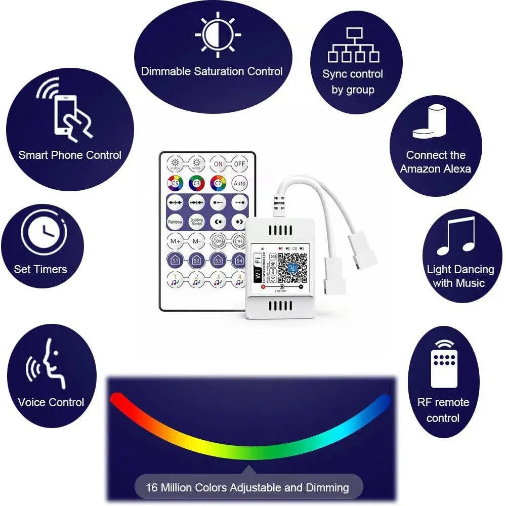Magic Home Digital Pixel RGB Controller 12V/24V WiFi Pixel Controller for WS2811 WS2812 - ATOM LED