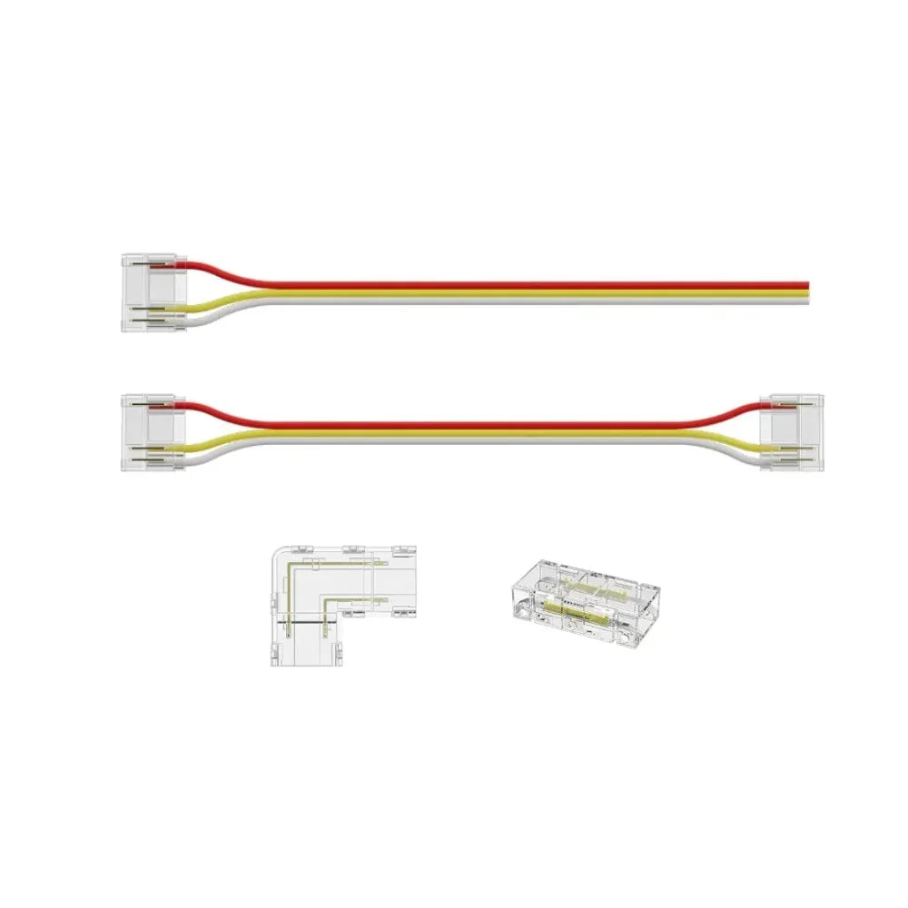 10mm 3-Pin Connectors Kit for RGB IC SPI COB LED Strip Light IP20