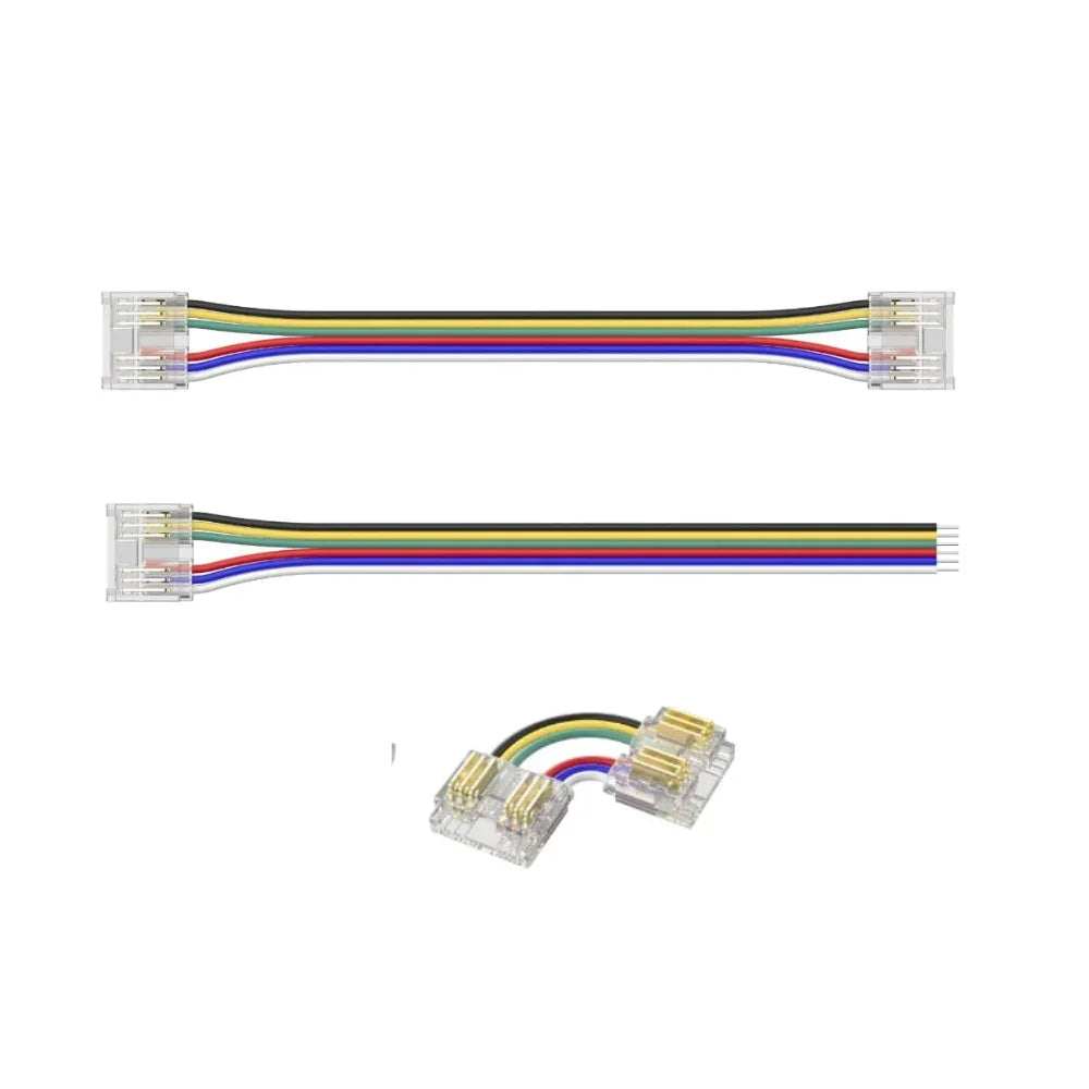 12mm 6-Pin Connectors Kit for RGB CCT COB LED Strip Light