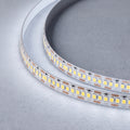 12V 240 LEDs per metre LED strip switched off showing components and cutting points