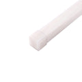Closed end cap for 15x15mm LED neon flex, soft opal silicone on a white background, fitted illustration