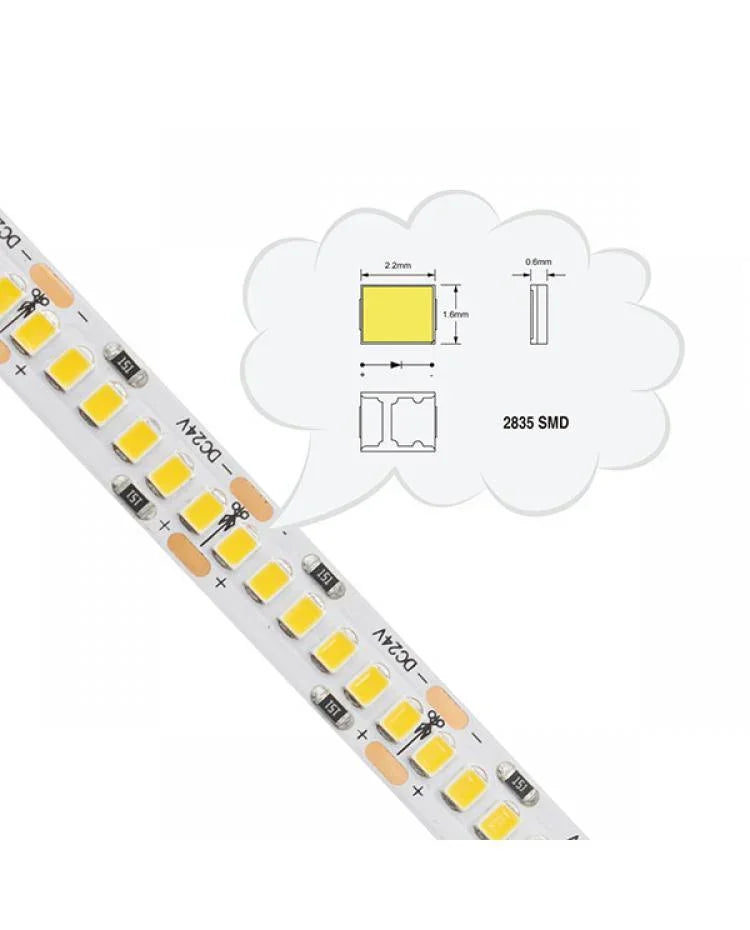 Blue LED Strip Light 12V 240 LEDs/m 1200 LEDs IP20 Non Waterproof 5 Metre Strip - ATOM LED