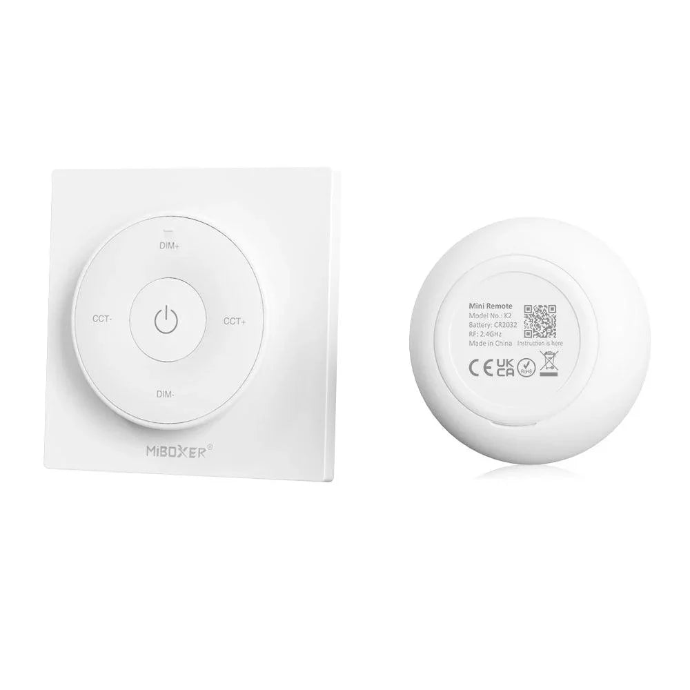 White K2 Mini Remote (2.4GHz) CCT Bulbs and Controllers