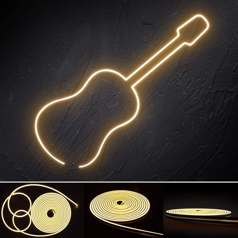 Mini Warm White Neon Flex 12V 6x12mm 120LEDs/m IP65 50 Metre Roll - ATOM LED