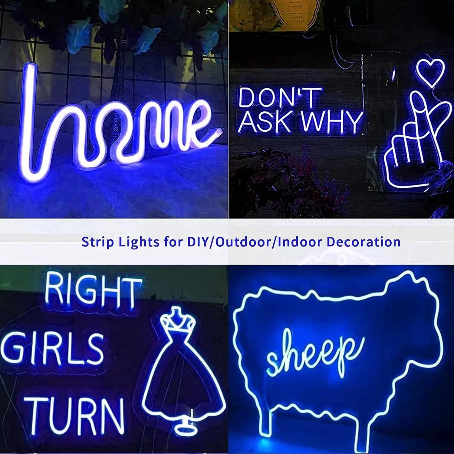 Blue LED Neon Flex DC 12V IP65 Waterproof 8x16mm 120 LEDs/M - ATOM LED