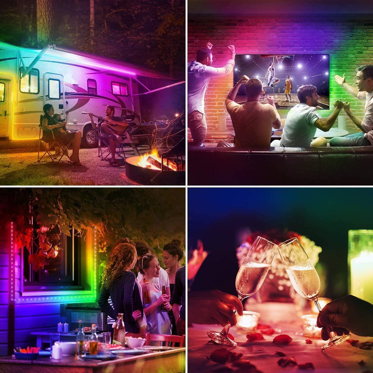 Digital Pixel RGB LED Strip 12V WS2811 Addressable 5050 60LED/m 5 Metre IP65 Waterproof - ATOM LED