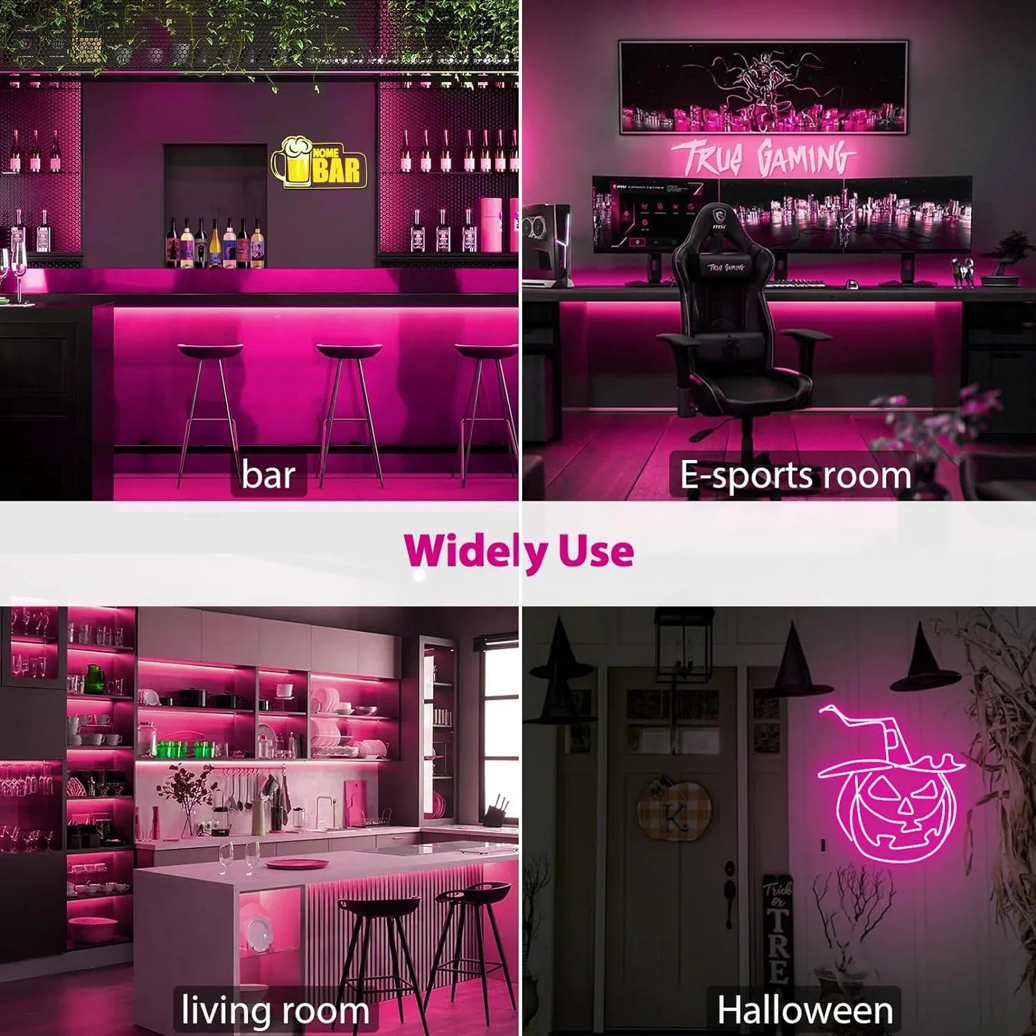 Pink Neon Flex 12V 6x12mm 120LEDs/m IP65 Waterproof 2.5cm Cut Kit - ATOM LED