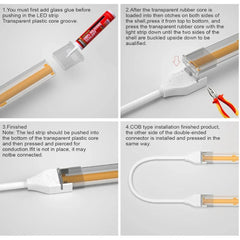 8mm 2-Pin DC IP67 Connectors for Single COB LED Strip Light
