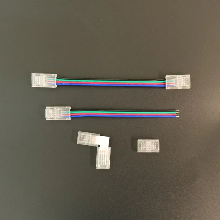 8mm 4-Pin Connectors Kit for RGB COB LED Strip Light IP20 — ATOM LED