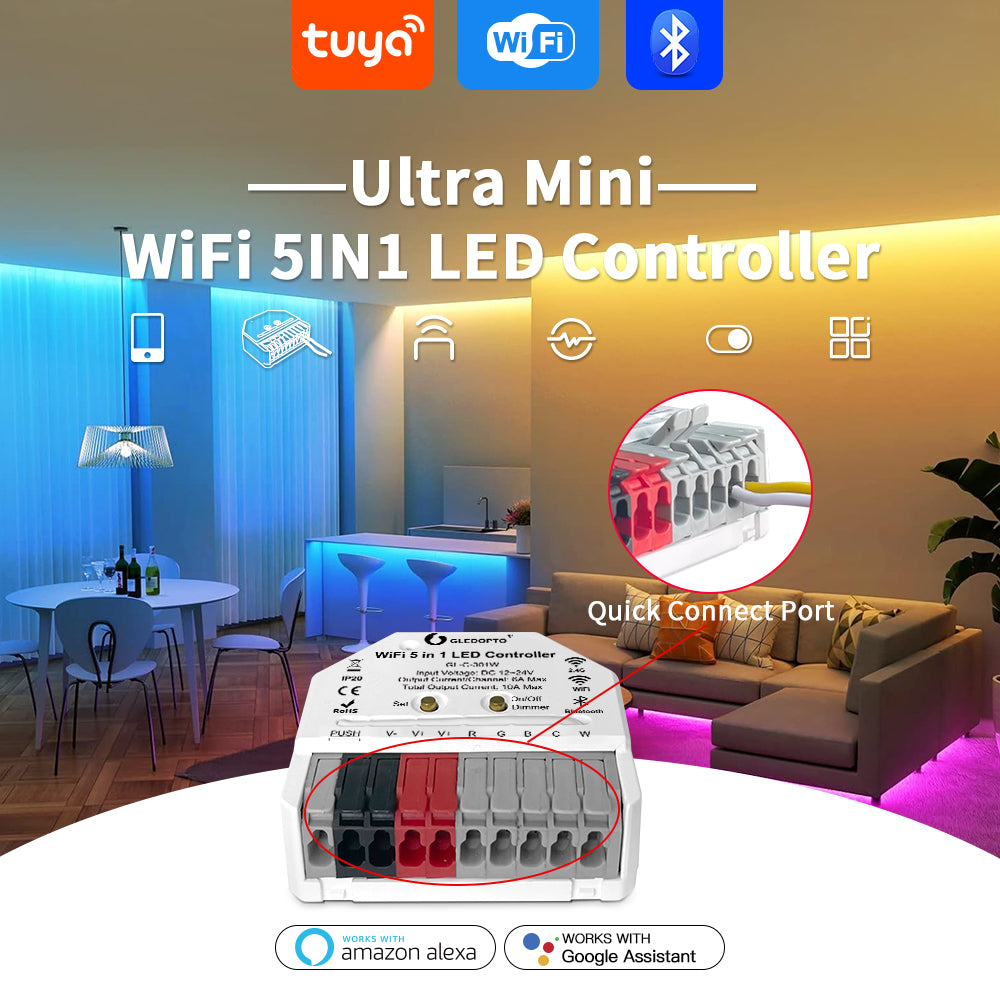 GLEDOPTO Ultra Mini WiFi 5 in 1 LED Controller GL-C-301W)