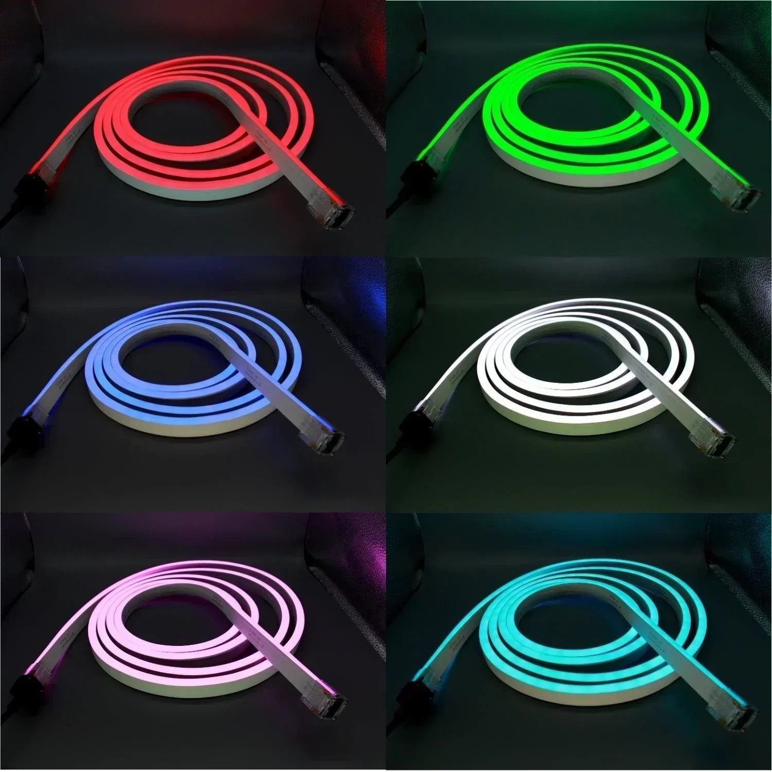RGB Neon Flex 10x20mm 24V 10x20mm IP68 Waterproof 10cm Cut
