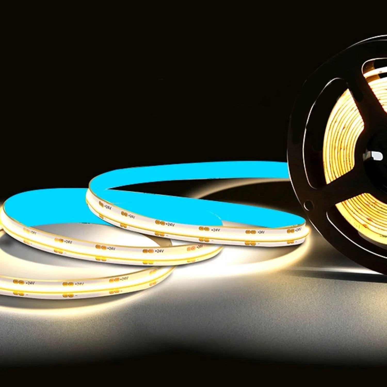 CCT Seamless COB LED Strip 24V 780 LEDs/m IP20 Waterproof WW+CW 10 Metre Kit - ATOM LED