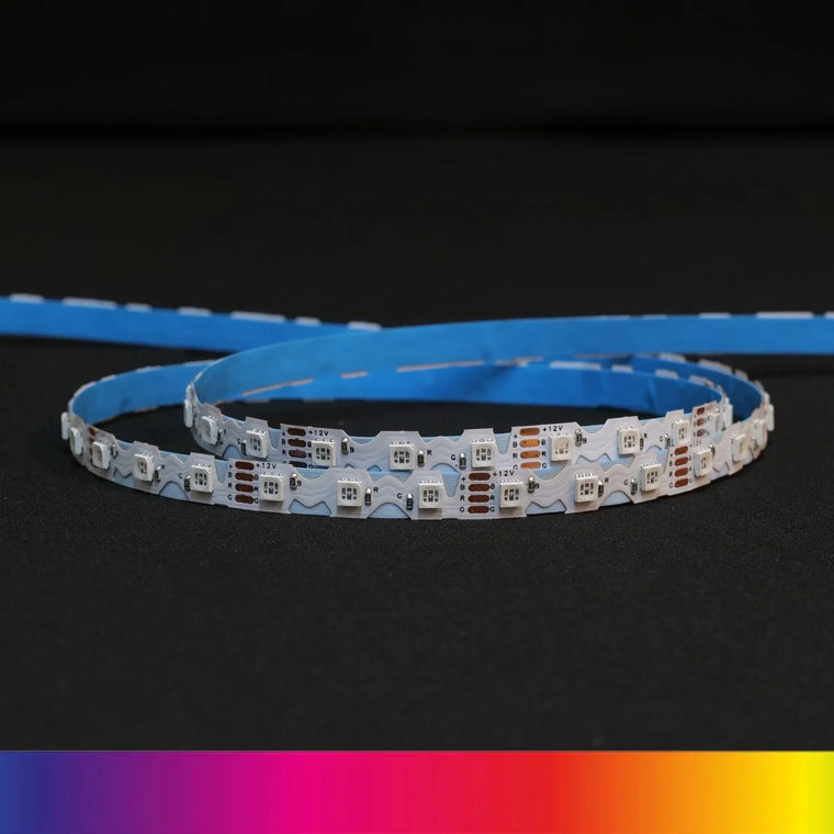 Bendable S-Shape RGB LED Strip 3835 Zig Zag IP20 Non-Waterproof 12V 90 LEDs/m 8mm — ATOM LED