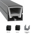 Black Silicone LED Neon Flex Tube Diffuser Body for LED Strip Light 16x16mm - ATOM LED