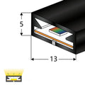 Black Silicone LED Neon Flex Tube Diffuser Body for LED Strip Light 5x13mm - ATOM LED