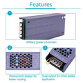 CCT LED Strip Dimmable Power Supply 24V Transformer with Dimmer 120W 450W LED Driver Bluetooth APP Control WW+CW - ATOM LED