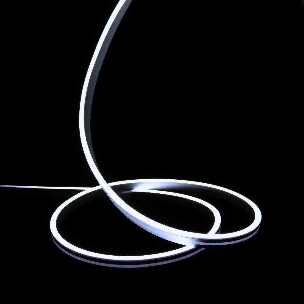 Mini Cool White Neon Flex 6000K 24V 6x12mm IP65 Waterproof 15m