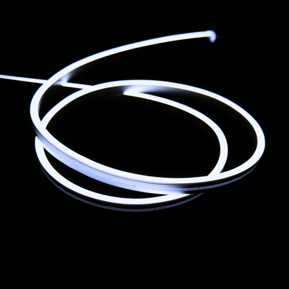 Mini Cool White Neon Flex 6000K 24V 6x12mm IP65 Waterproof 15m