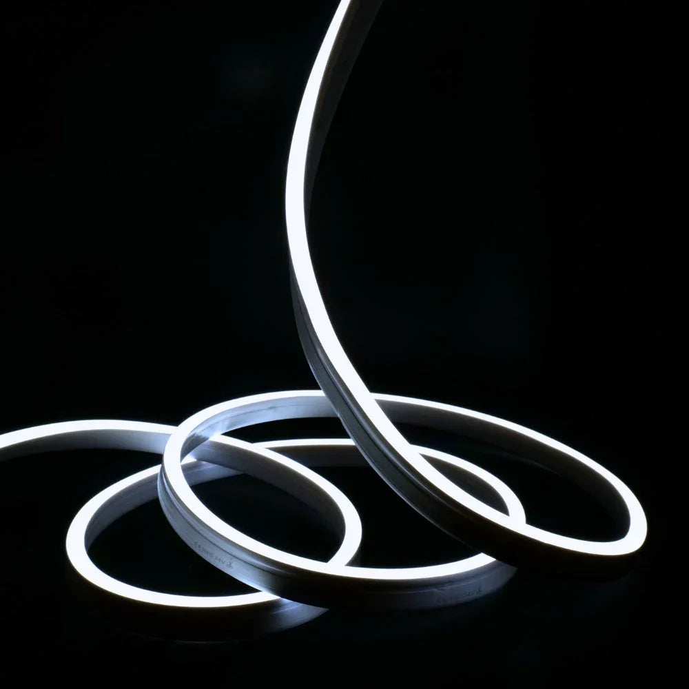 Cool White Neon Flex 6000K 48V 10x20mm IP67 Waterproof 30m