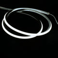 Cool White 6000K 10x10mm dual bend neon flex close-up — IP67 silicone body