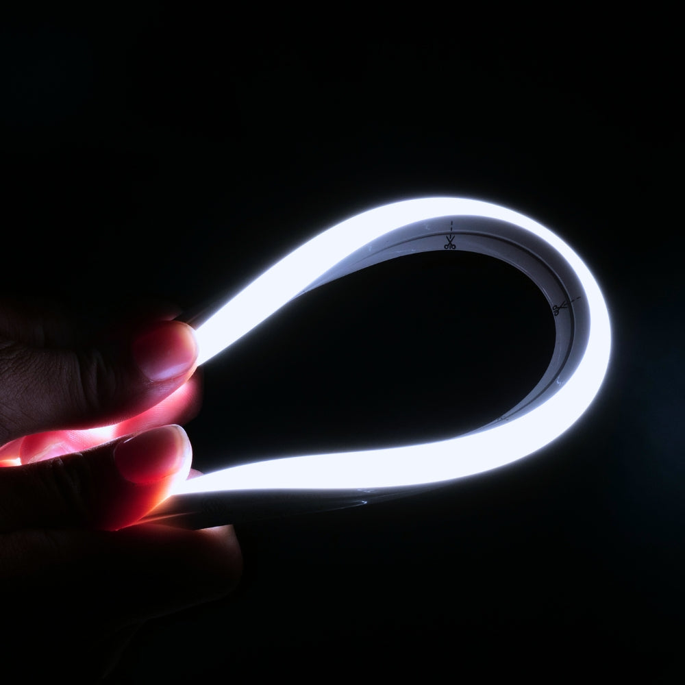 Cool White 6000K 10x10mm dual bend neon flex horizontal and vertical bending