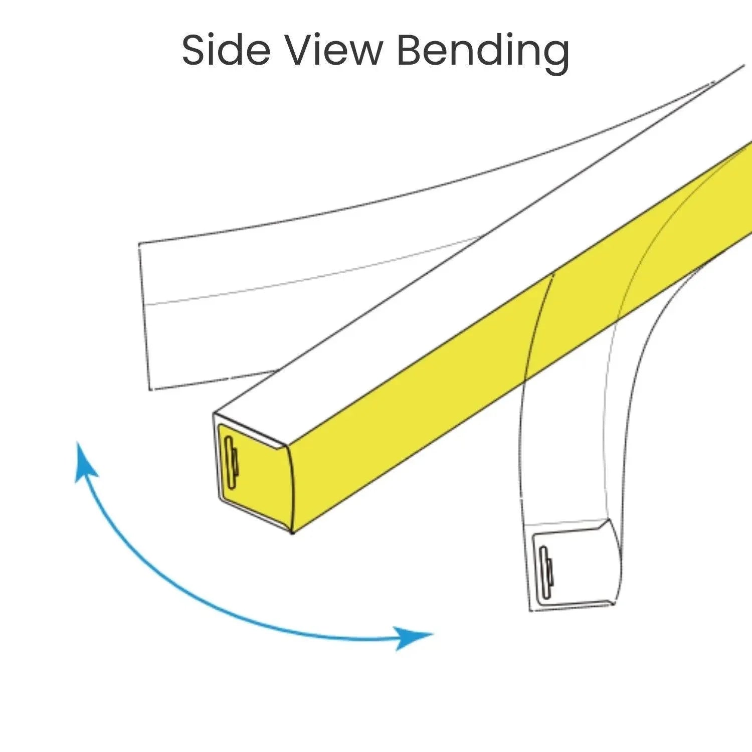 Green LED Neon Flex 220V 240V Flat Shape Top Bending 20cm Cutting IP65 with UK Plug - ATOM LED