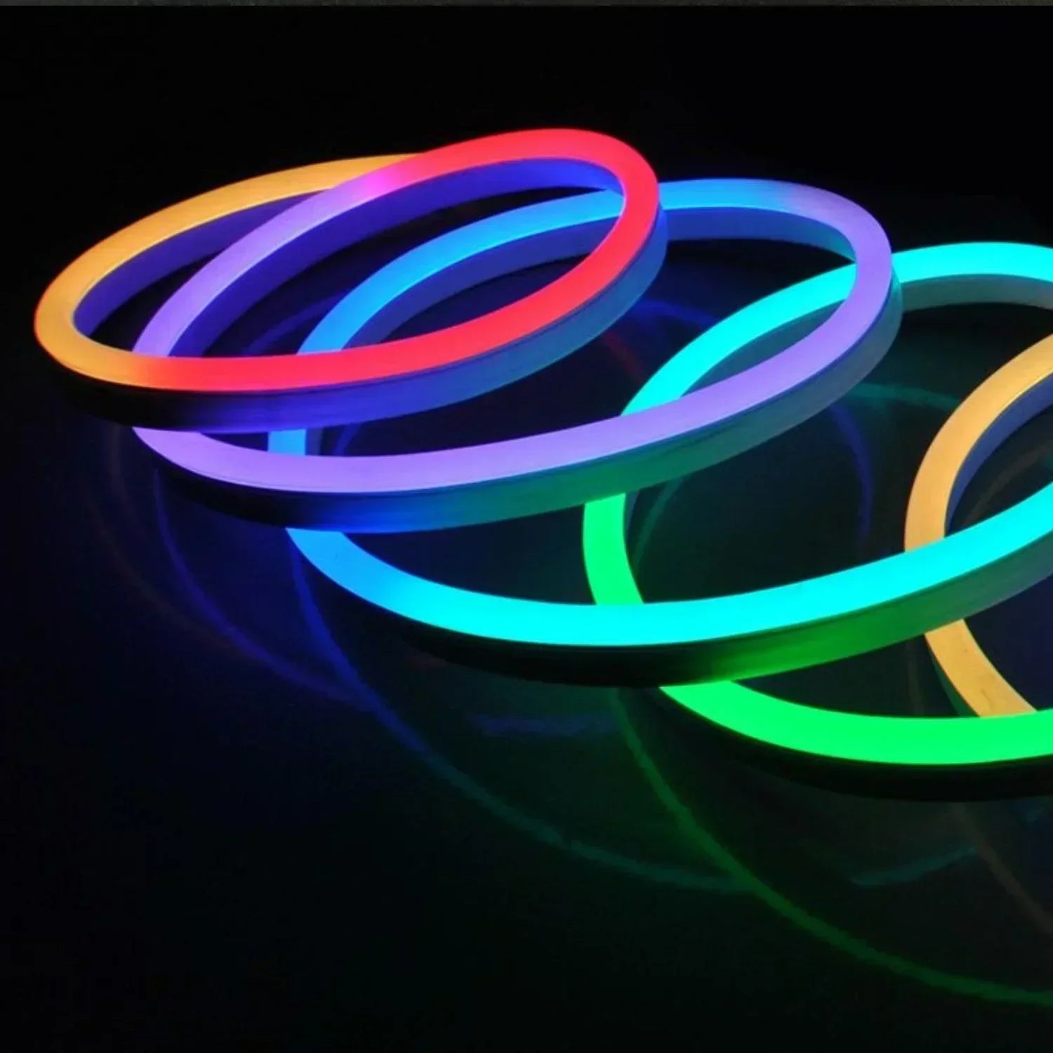 RGB Neon Flex 10x20mm 24V 10x20mm IP68 Waterproof 10cm Cut