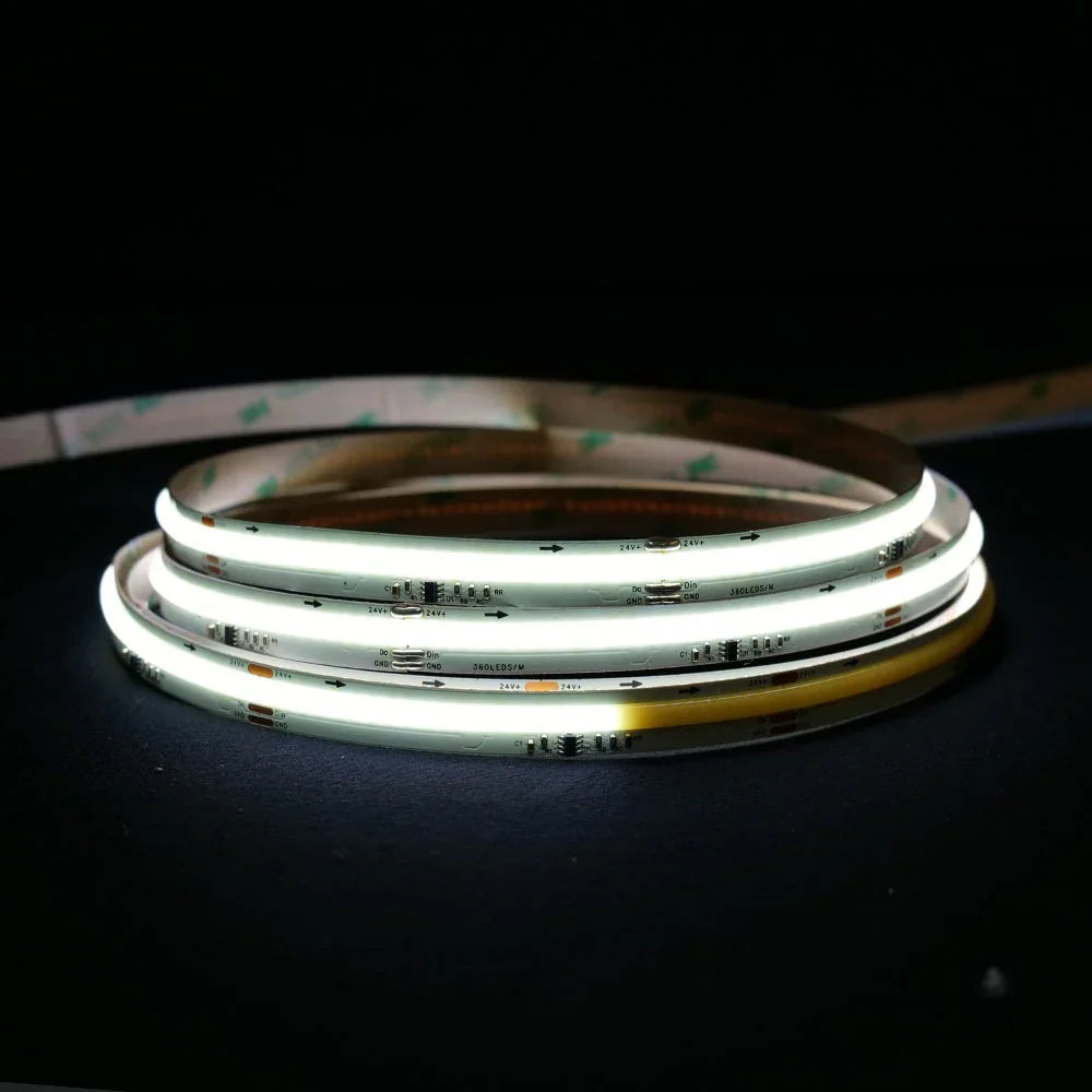 Digital Pixel SPI 2811 COB Strip Natural White 4000K 24V IP20 non waterproof waterflow running water