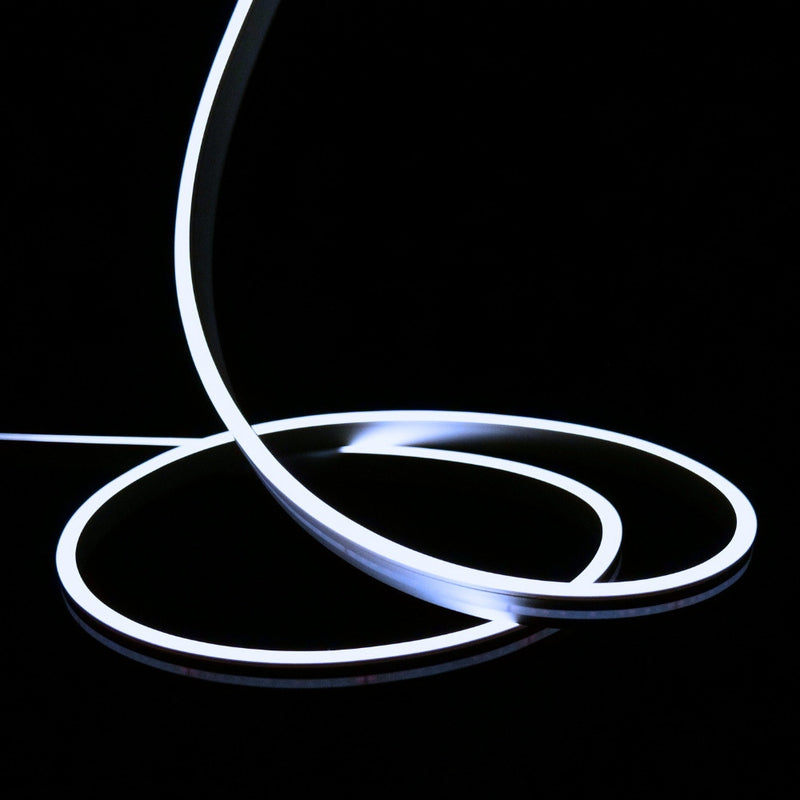 Cool White 6000K 8x16mm IP67 LED neon flex 24V — extra long 20m run, waterproof outdoor