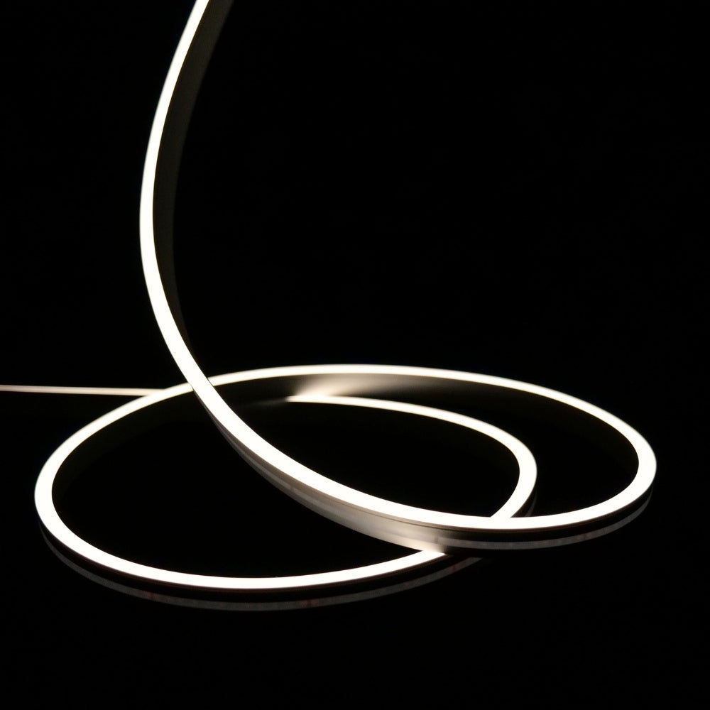 Natural White 4000K 8x16mm IP67 LED neon flex 24V — extra long 20m run, waterproof outdoor