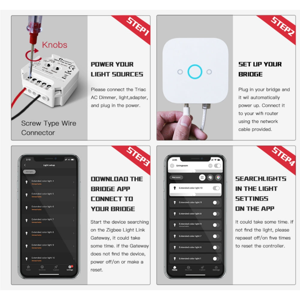GLEDOPTO Zigbee Relay Switch AC Switch Dimmer Control Box 12V-48VDC or AC 230V GL-C-310P