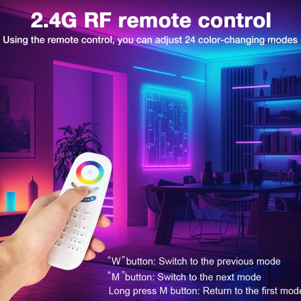 GLEDOPTO Tuya SPI Pixel Controller RGBCCT RGBW RGB WiFi LED Controller Dynamic Light Music Sync Work with Smart Life Google Assistant Alexa Yandex (206W-WiFi SPI)