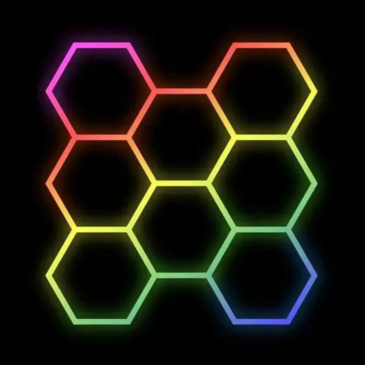 RGB Hexagrid LED Hexagon Ultrabright LED Multicolour Hex Lights - Eight Hex Grid - ATOM LED