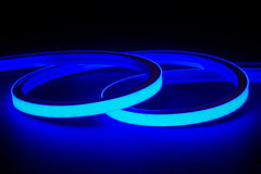 Blue LED Neon Flex 16x16mm 220V 240V Top Bending 120LEDs/m 20cm Cut IP65 Waterproof with UK Plug - ATOM LED