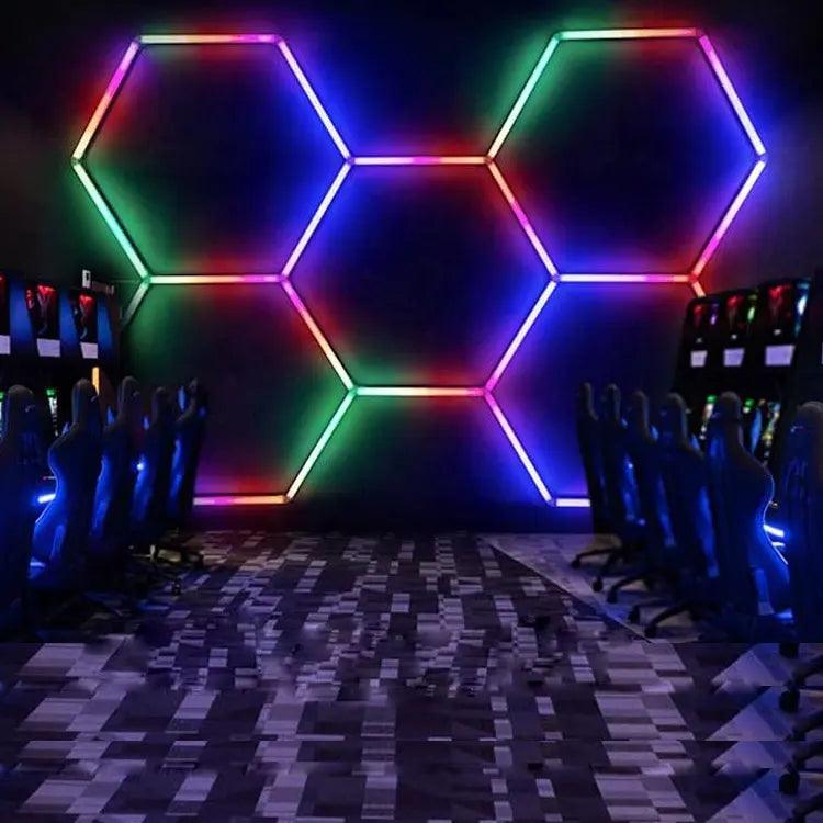 RGB Hexagrid LED Hexagon Ultrabright LED Multicolour Hex Lights - Five Hex Grid - ATOM LED