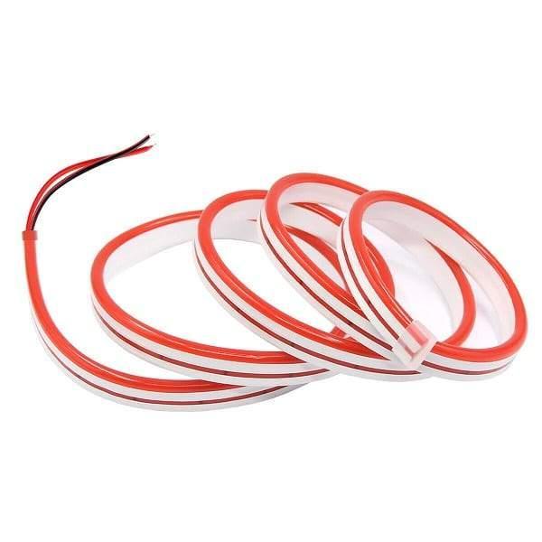 Red Neon Flex 12V 6x12mm 120LEDs/m IP65 Waterproof 2.5cm Cut Kit - ATOM LED