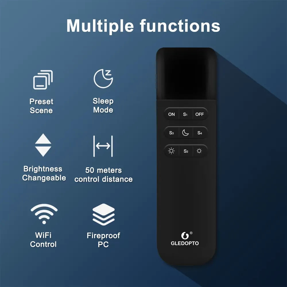 Gledpto WLED WiFi Remote Control for ESP32/ESP8266 Controllers GL-RC-001WL