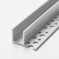 Illustration of the straight 15x15mm LED Neon Flex tile-in aluminium profile with a wider open channel