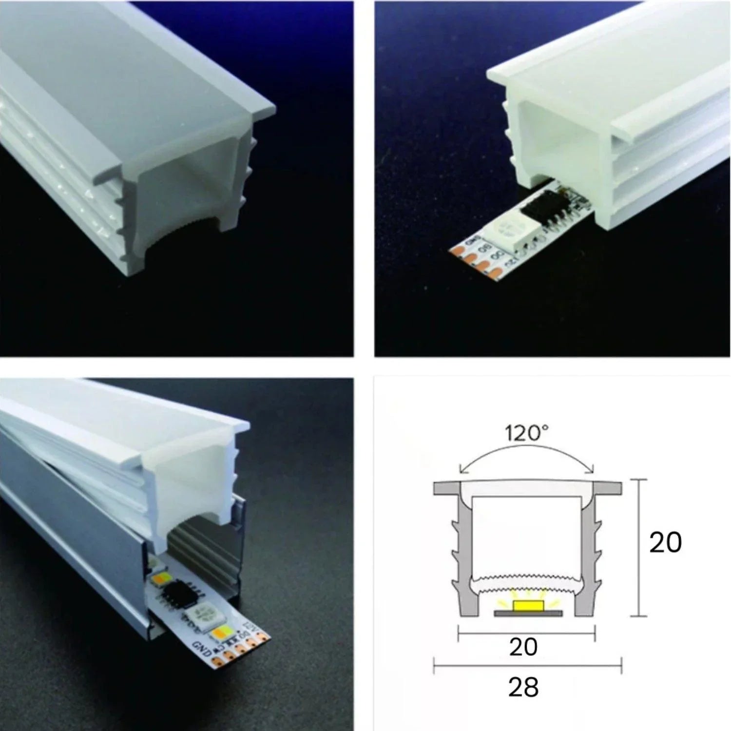 LED Strip Silicone Neon Flex Profile Cover Body Flexible Bendable 20x20mm.jpg