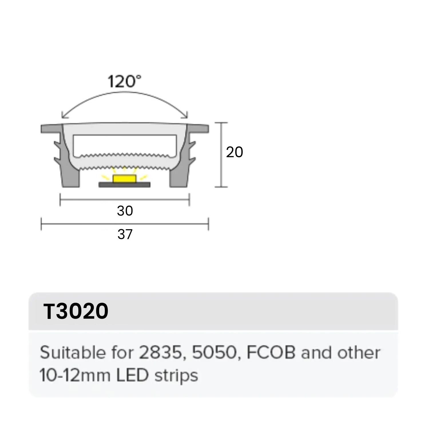 LED Neon Flex & LED Strip Silicone Cover Body Flexible Bendable 30x20mm ...