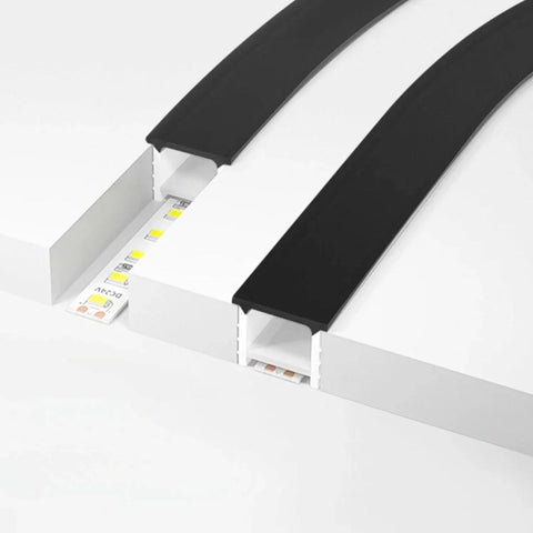 LED Strip Black Silicone Neon Flex Profile Cover Body Flexible Bendabl ...