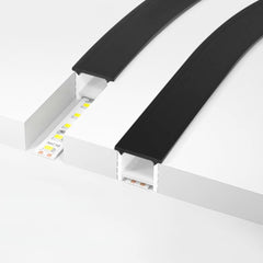 LED Strip Black Silicone Neon Flex Profile Cover Body Flexible Bendable 20x20mm